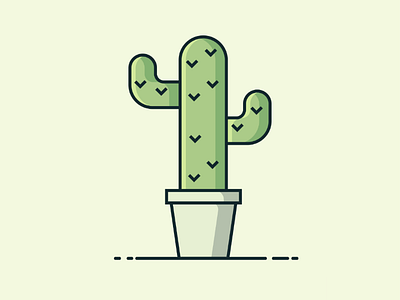 Cactus Simple Flat Design