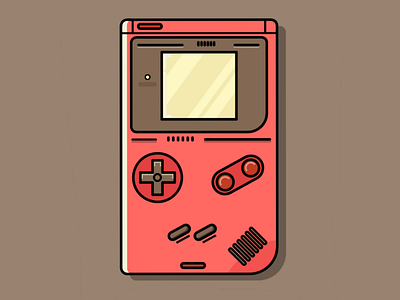 Game Boy Flat Design 90s flat flat design game boy minimalist simple vintage