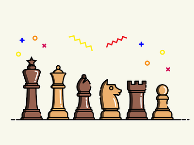 Chess Flat Design chess design flat flat art flat design illustrator minimalist simple