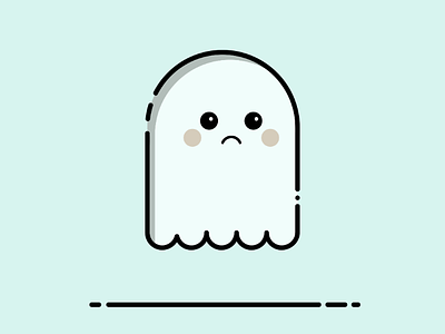 Cute Ghost Flat Design cute design flat flat art flat design ghost illustrator minimalist simple