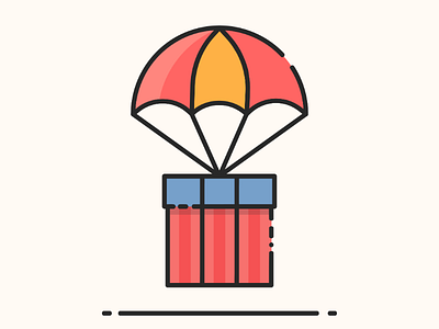 PUBG Airdrop Simple Flat Design