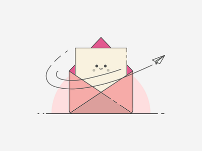 Cute Mail Flat Design