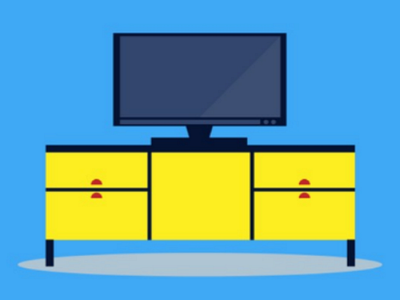 TV Stand design illustration digital art flat flat design shelf tv