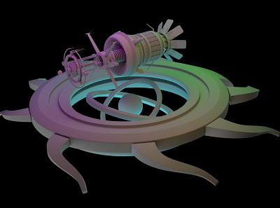 Space Ship 3d design