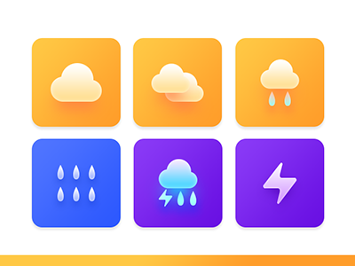 Weather icon by ETESY on Dribbble