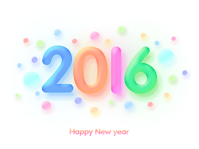 Happy new year icon illustrator