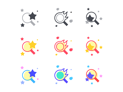 Search icons illustrator