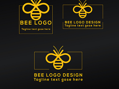 Bee logo brainding branding design flat illustration illustrator logo minimal typography vector
