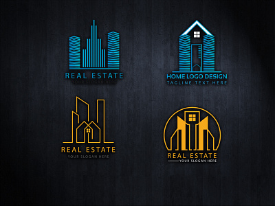 Real Estate Logo Design brand branding design illustration illustrator logo minimal typography ui ux vector