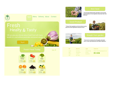 (Hifi) Healthy Food design farm food fruit garden healthy ui design vegetable web design website