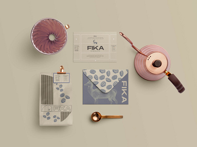 Fika Swedish Coffee adobe illustrator adobe photoshop brand identity branding coffee branding design illustration logo logo design packaging design vector visual branding