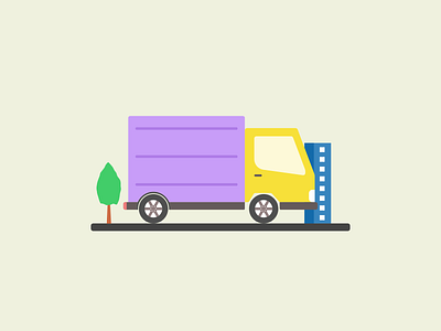 Delivery truck illustration design graphic design illustration vector