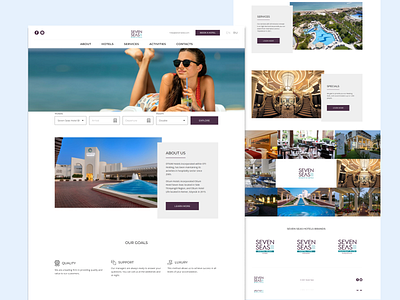 Redesign Concept — Hotel Site banner concept design hotel landing redesign site ui
