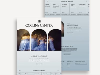 Collins Center | Arts Center Website brand identity branding digital experience logo performing arts ui uiux user experience website