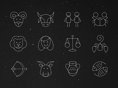 Horoscope Icon Set