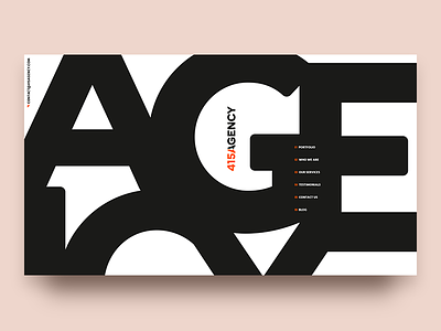 415Agency Website agency bold branding design digital font grotesque letter letters main main menu menu page portfolio site studio typeface typo typography web