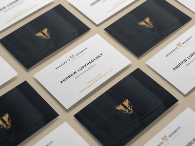 Badgereye Security Business Card back badger bc brand branding classic collateral design front identity logo logotype luxurious luxury marketing materials polish print side visual