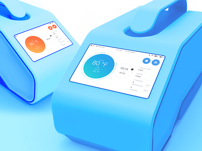 Cooling & Heating Device Interface circle cold cool design digital doctor health healthcare heat hot med medical medicare recovery temperature therapist therapy thermotherapy ui ux