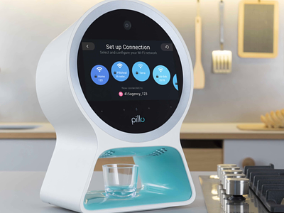 Pillo Home Healthcare Robot — Wi-Fi Connection animation connection customer device digital gif health interaction loader loading med medicare networks robot setup signal status ui ux wifi