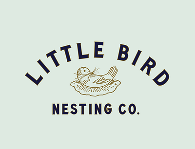 Little Bird Nesting Co. branding design font icon illustration illustrator logo type vector