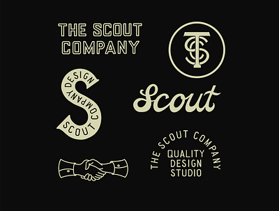 The Scout Company badge branding design font icon illustration illustrator logo type vector