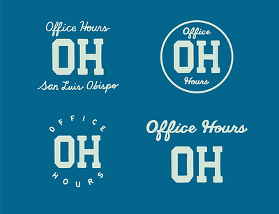 Office Hours badge branding design font icon illustration illustrator logo type vector