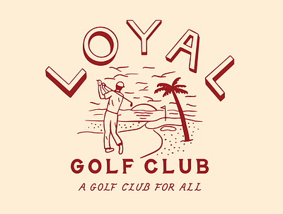 Loyal Golf Club Shirt branding design font icon illustration illustrator logo vector