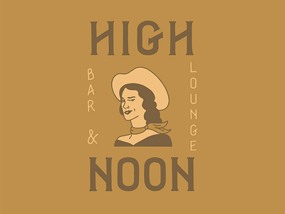 High Noon Bar & Lounge branding design font icon illustration illustrator logo vector