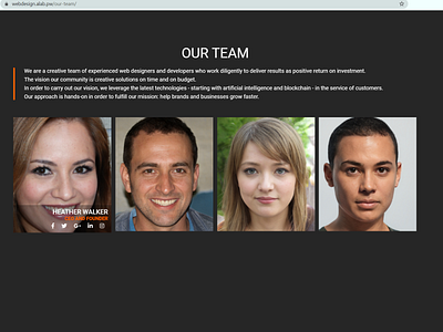 Team page design designers developers figma page preview site team