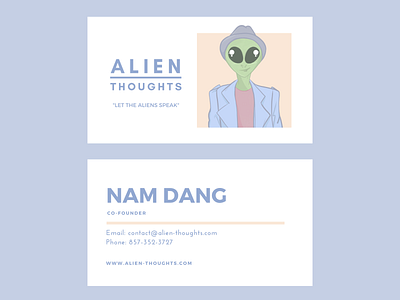 Minimalist Business Card (Alien Thoughts)