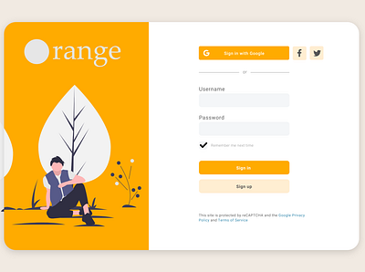 Orange (Interactive Form) adobe illustrator adobe xd graphic design mobile ui mobile ux mobile ux design ui ux design ux design