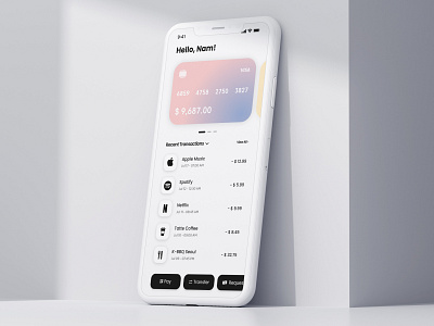 Fintech App (WIP) adobe illustrator adobe xd graphic design illustration minimalist mobile ui product design ux design