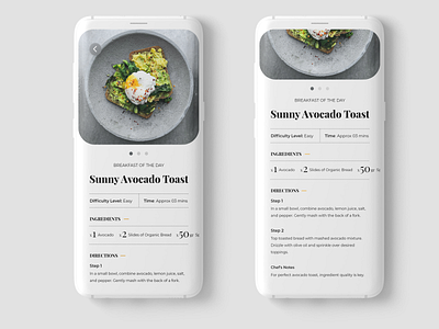 Cooking Recipe App (Mobile UI) adobe illustrator adobe xd graphic design illustration minimalist mobile ui product design ux design