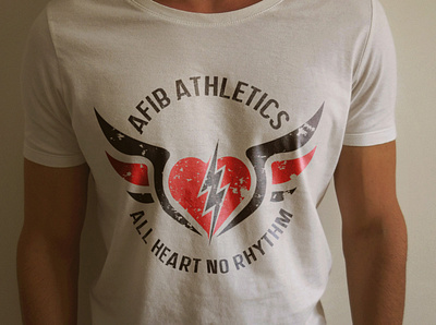 Afib Athletic illustration logo tshirt vector