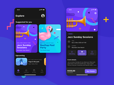 Events Concept App UI