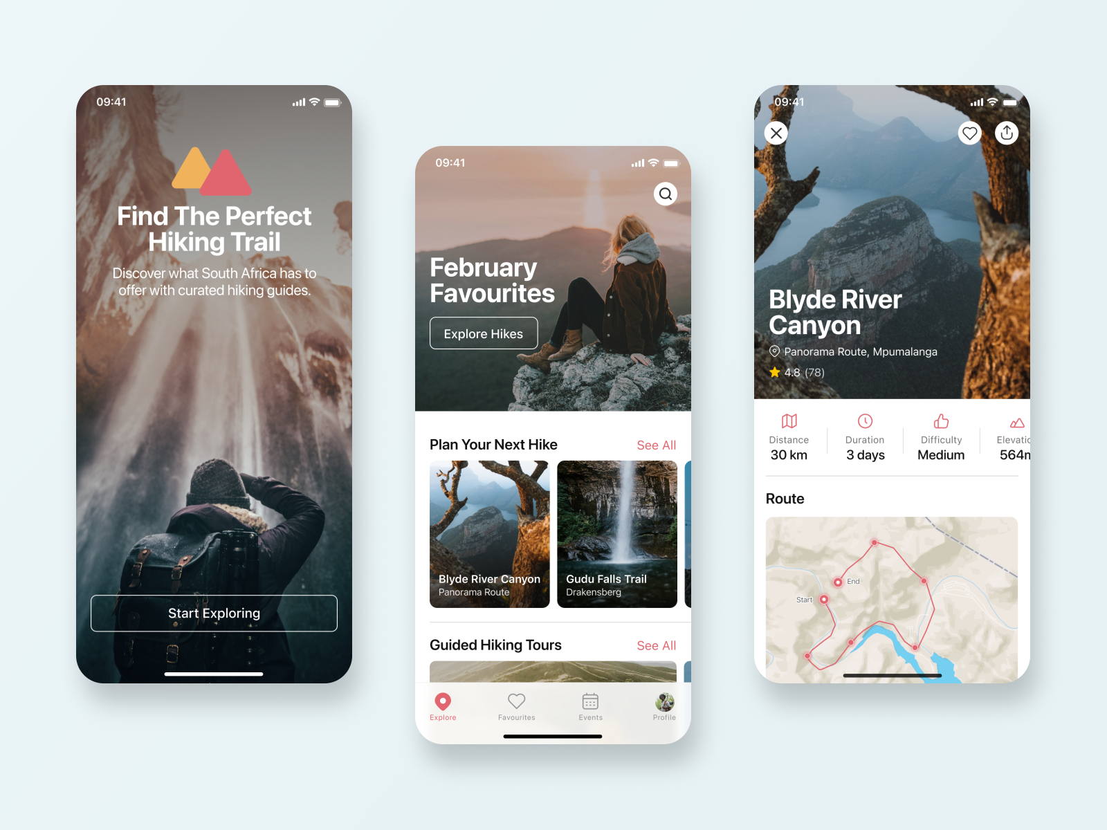 Hiking App Concept by Glucode on Dribbble