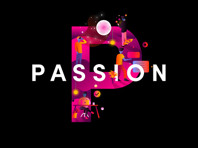 Passion colour design glucode illustration illustration design passion story typography values wallpaper