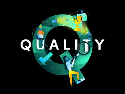 Quality colour design glucode illustration illustration design quality story typography values wallpaper