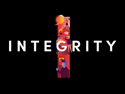 Integrity branding colour design glucode illustration illustration design integrity story typography values wallpaper