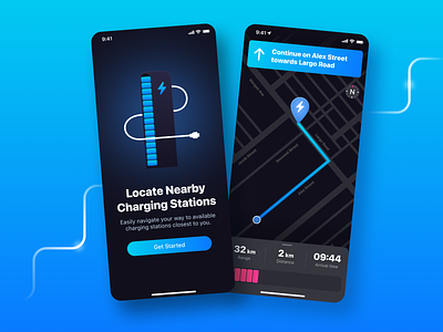EV Charging Stations app app design design ev glucode map mobile navigation typography ui ui design ux ux design