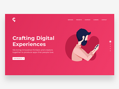 Landing Page Illustration glucode gradients illustration interface landing page navigation ui ux web website