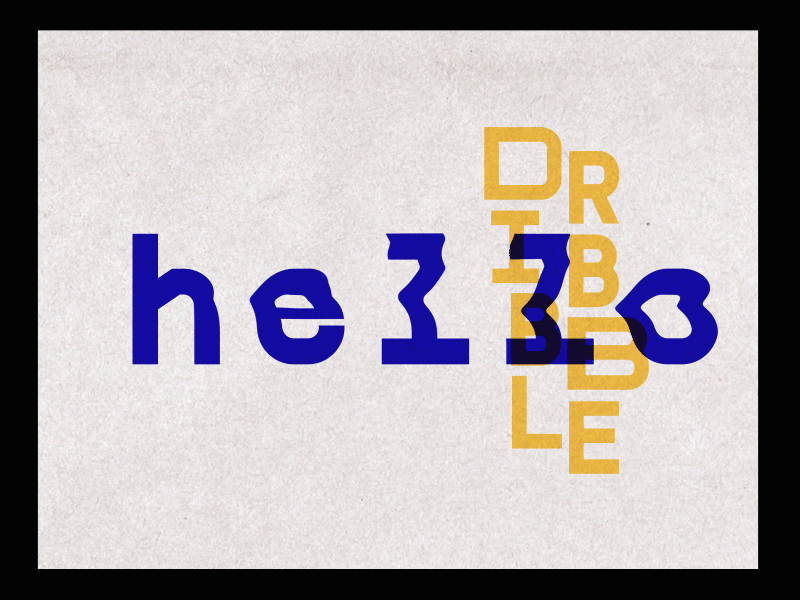 Hello Dribbble ! animation debut design first firstshot graphic graphicdesign hello intro motion motion design sarah garcin typography