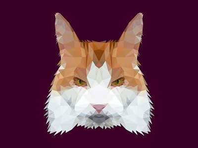 Khan animal cat poly triangle triangular vector