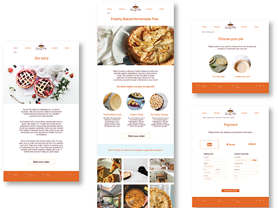 Sunny Pie website mockups