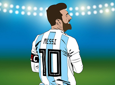 Lionel Messi adobeillustrator artwork digital illustration fifaworldcup football liomessi seleccionargentina