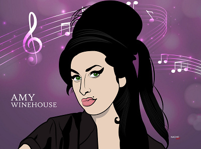 Amy Winehouse adobeillustrator amywinehouse artwork design digital illustration illustration illustration digital music