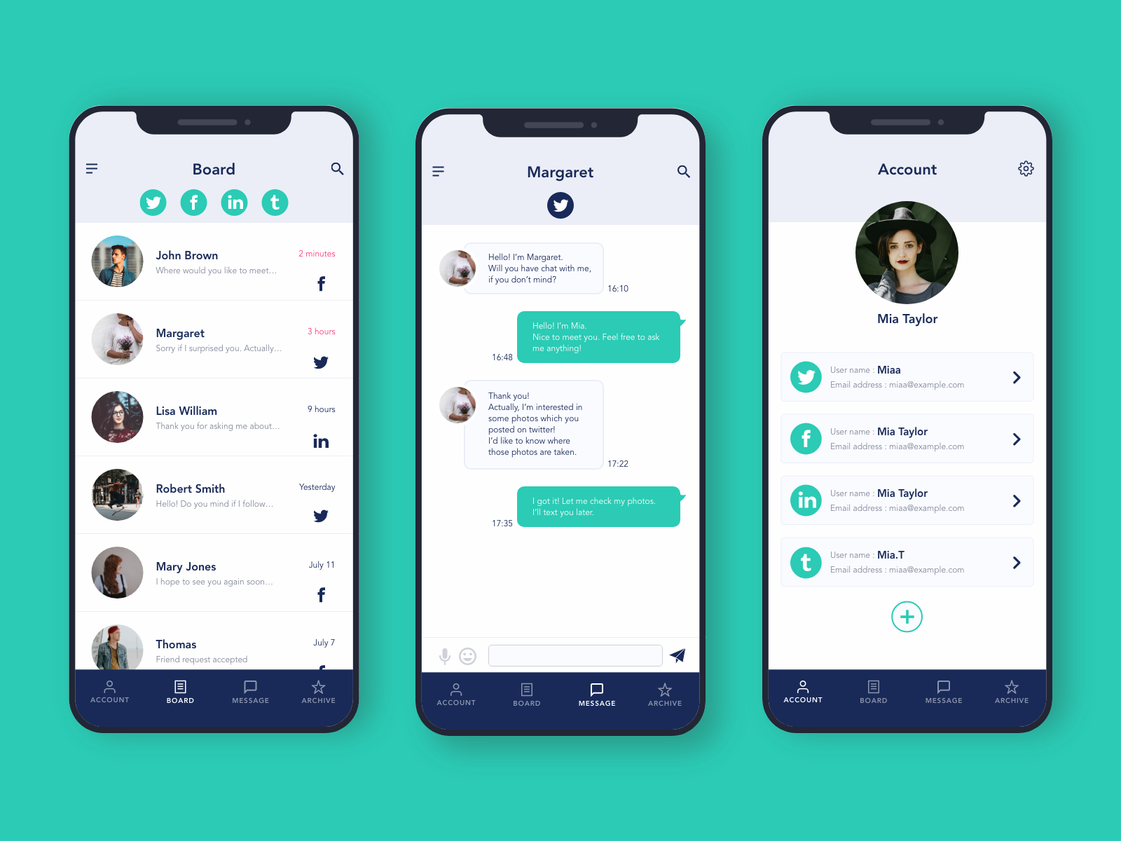 Daily UI #013 - Direct Messaging by Sachiko Nakayama on Dribbble