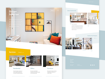 Landing page - House renovation firm corporate site daily ui dailyui landingpage minimal simple web webdesign website