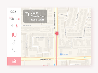 Daily UI #034 - Car Interface daily 100 challenge daily ui dailyui dailyui 034 dailyuichallenge map ui