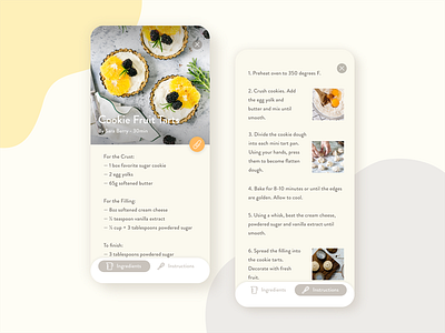 Daily UI #040 - Recipe app daily 100 challenge daily ui dailyui dailyui 040 dailyuichallenge minimal recipe app recipes simple ui ux